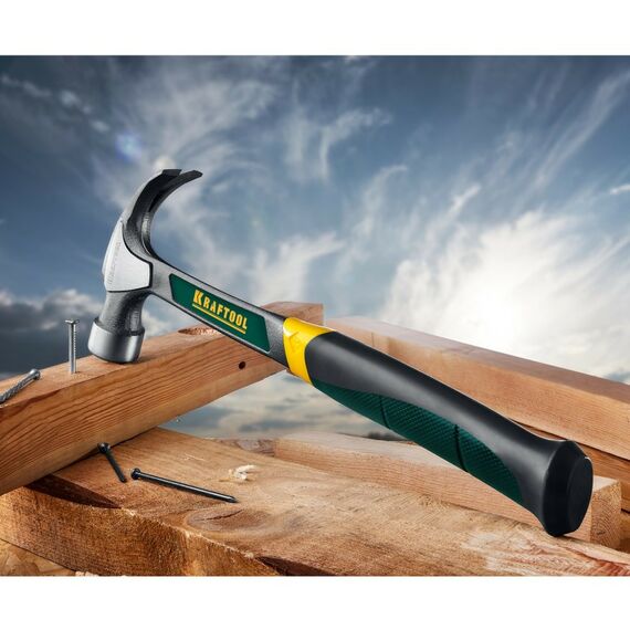 Молотки: Молоток-гвоздодёр KRAFTOOL THOR 560 г цельнокованый столярный [20270] фотографии