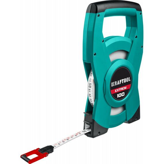 Рулетки, курвиметры: Геодезическая стальная мерная лента KRAFTOOL EXTREM 100 м [34185-100] фотографии