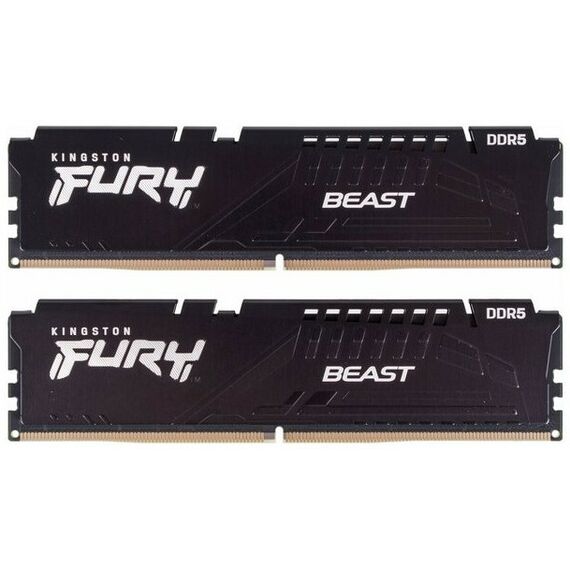 Оперативная память: Модуль памяти Kingston Fury Beast 32Gb KIT 2*16Gb DDR5 DIMM <PC5-41600> CL40 [KF552C40BBK2/32] фотографии