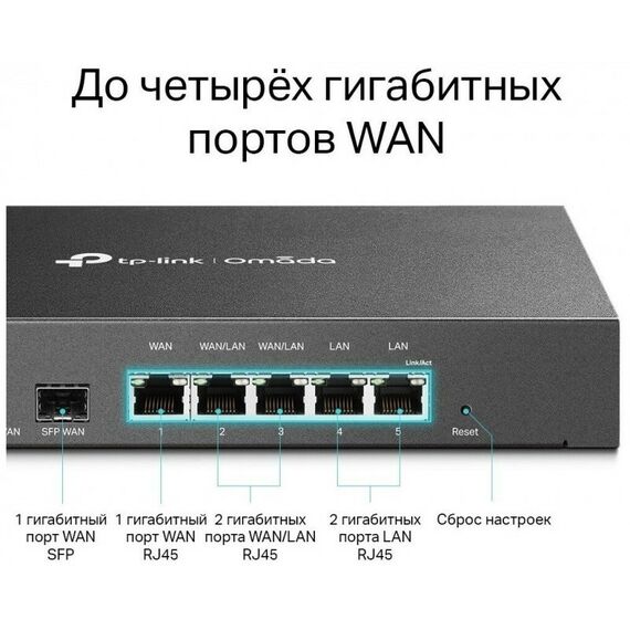 Коммутаторы, маршрутизаторы, межсетевые экраны: Маршрутизатор TP-Link SafeStream ER7206 2UTP 1000Mbps, 2UTP/WAN, 1SFP, SafeStream Gigabit VPN Router фотографии