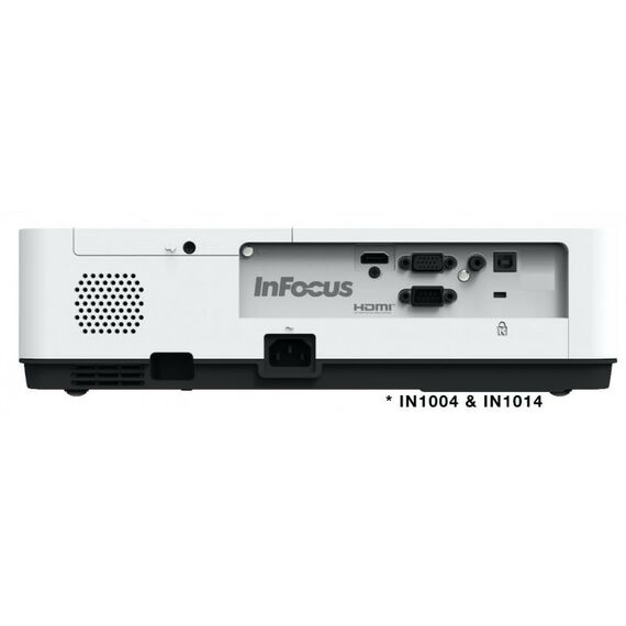 Проекторы: Проектор Infocus IN1014 white LCD, 1024x768, 3400Lm, 1.48-1.78:1, 2000:1, VGA, HDMI, Composite, USB-B, RS-232 фотографии