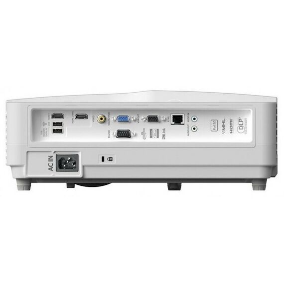Проекторы: Проектор Optoma W340UST DLP, WXGA 1280x800, 4000Lm, 22000:1, 2xHDMI, MHL, USB, LAN, 1x16W speaker, 3D Ready, lamp 15000hrs, ultra short-throw, White, 4.87 кг [E1P1A1FWE1Z2] фотографии