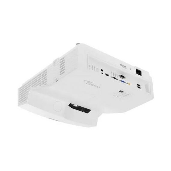 Проекторы: Проектор Optoma W340UST DLP, WXGA 1280x800, 4000Lm, 22000:1, 2xHDMI, MHL, USB, LAN, 1x16W speaker, 3D Ready, lamp 15000hrs, ultra short-throw, White, 4.87 кг [E1P1A1FWE1Z2] фотографии