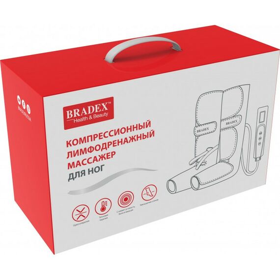 Массажеры: Компрессионный лимфодренажный массажер для ног Bradex KZ 1166 серый фотографии