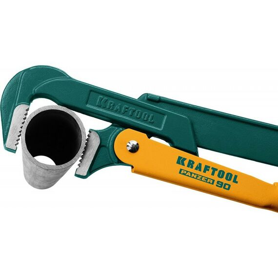 Столярно-слесарный инструмент: Трубный ключ с прямыми губками KRAFTOOL PANZER-90, №1, 1" 330 мм [2734-10] фотографии