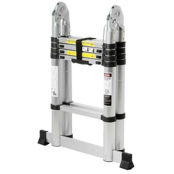 Стремянки и лестницы: Стремянка-лестница телескопическая TUNDRA 1.6 х 1.6 м раскладная, алюминиевая фотографии