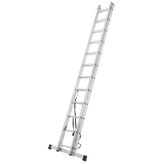 Стремянки и лестницы: Лестница TUNDRA 12 ступеней двухсекционная, алюминиевая фотографии