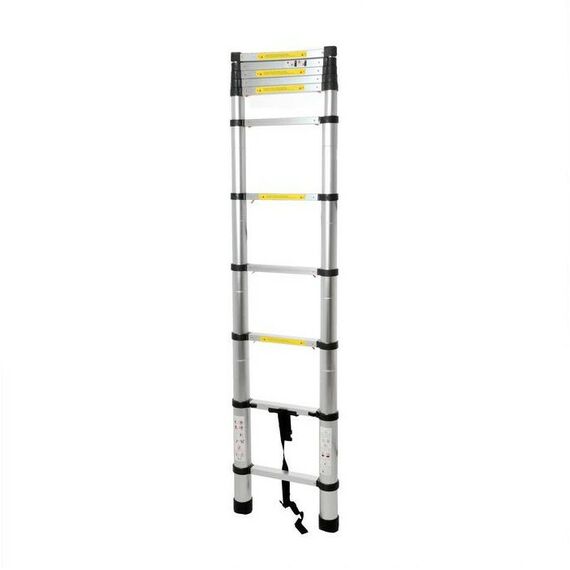 Стремянки и лестницы: Лестница телескопическая в сумке TUNDRA 3.2 м алюминиевая, 11 ступеней, автомат фотографии