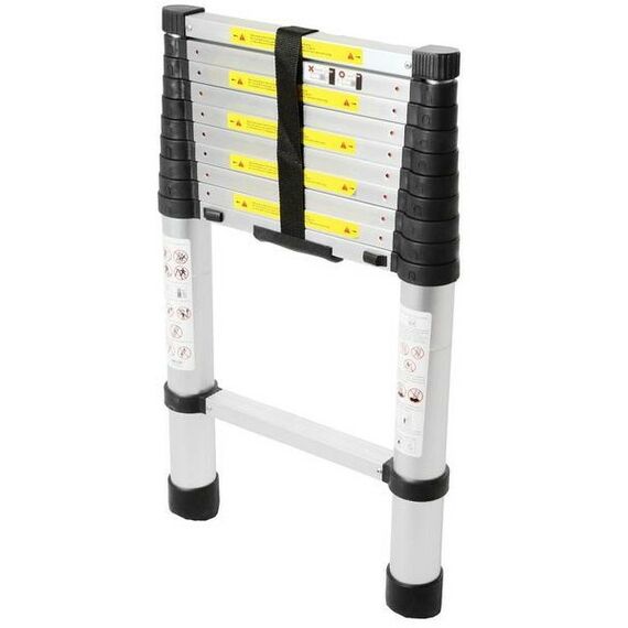 Стремянки и лестницы: Лестница телескопическая в сумке TUNDRA 3.2 м алюминиевая, 11 ступеней, автомат фотографии