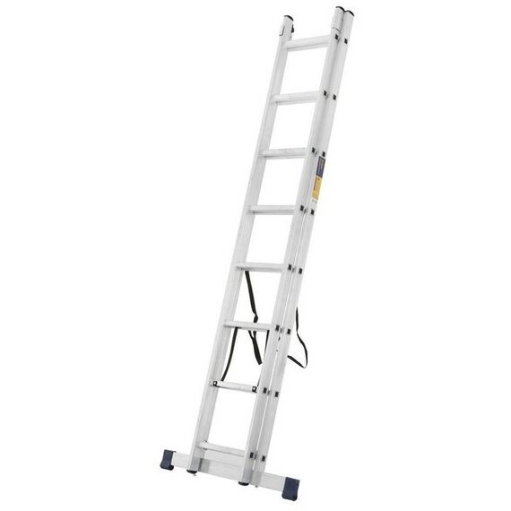 Стремянки и лестницы: Лестница TUNDRA 8 ступеней двухсекционная, алюминиевая фотографии