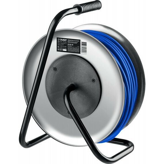 Удлинители электрические: Силовой удлинитель на стальной катушке Зубр ПВС 325 ПВС 3х2.5 20м 4000Вт IP44 [55102-20] фотографии