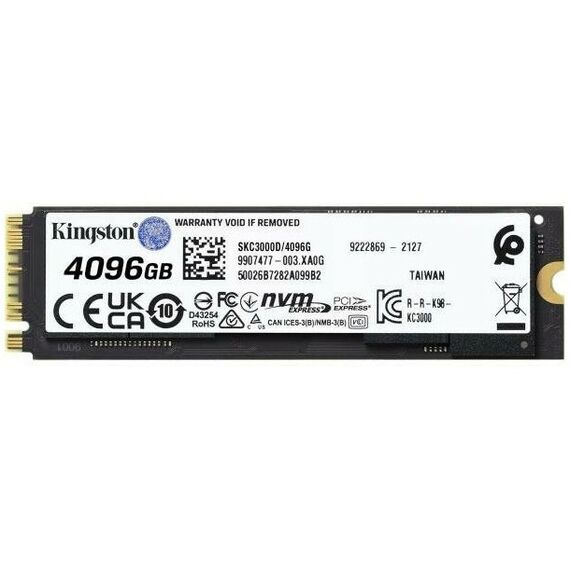 SSD-накопители: SSD-накопитель Kingston 4 Tb KC3000 M.2 2280 M 3D TLC [SKC3000D/4096G] фотографии