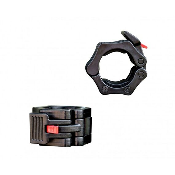 Аксессуары для тренажеров: Замок DFC Lock-Jaw с фиксатором для грифа 50 мм чёрн.нейлон. (комплект) фотографии