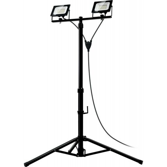 Осветительные приборы: Светодиодные прожекторы на штативе Зубр Профессионал ПСК 30х2 2х30Вт, 6500К IP65, 1.6м [57145-2-30] фотографии