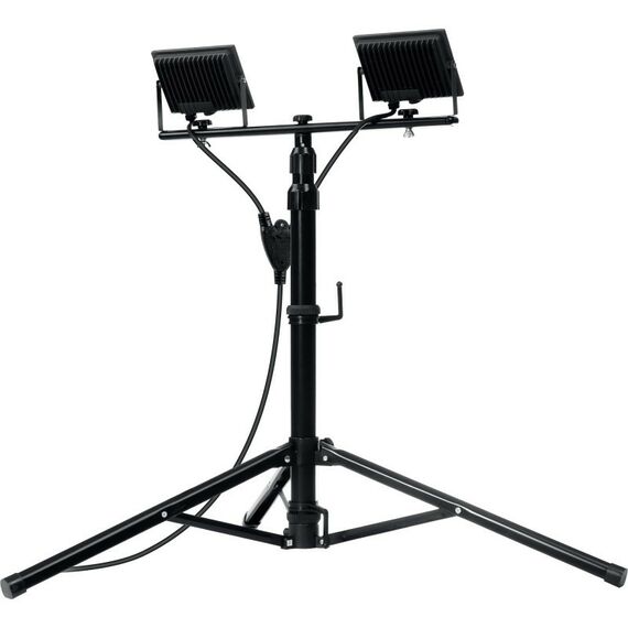 Осветительные приборы: Светодиодные прожекторы на штативе Зубр Профессионал ПСК 30х2 2х30Вт, 6500К IP65, 1.6м [57145-2-30] фотографии