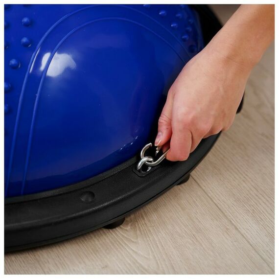 Фитнес оборудование: Полусфера BOSU гимнастическая массажная  55 х 25 см с насосом, цвет синий фотографии