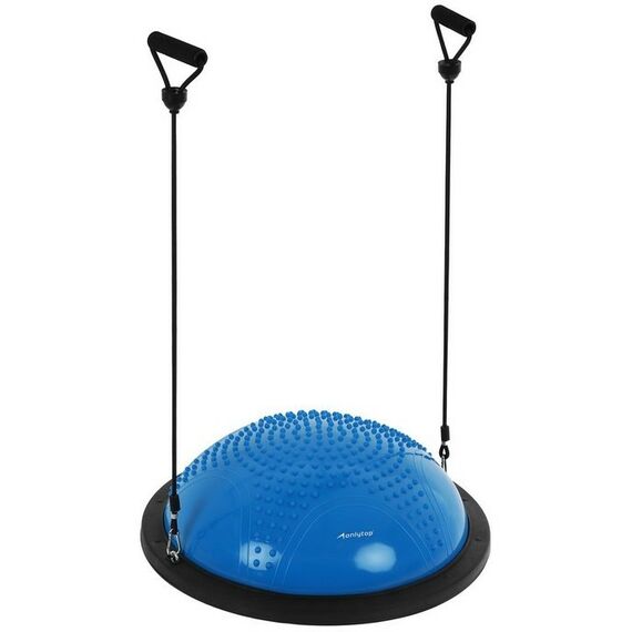 Фитнес оборудование: Полусфера BOSU гимнастическая массажная  55 х 25 см с насосом, цвет синий фотографии