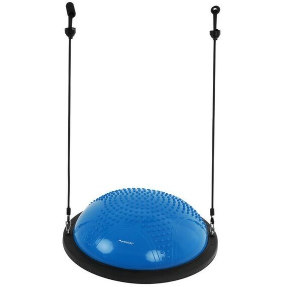 Фитнес оборудование: Полусфера BOSU гимнастическая массажная  55 х 25 см с насосом, цвет синий фотографии