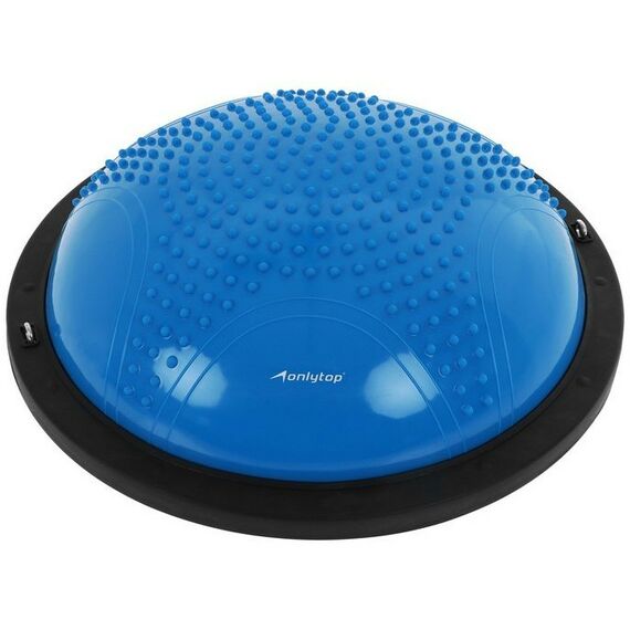 Фитнес оборудование: Полусфера BOSU гимнастическая массажная  55 х 25 см с насосом, цвет синий фотографии