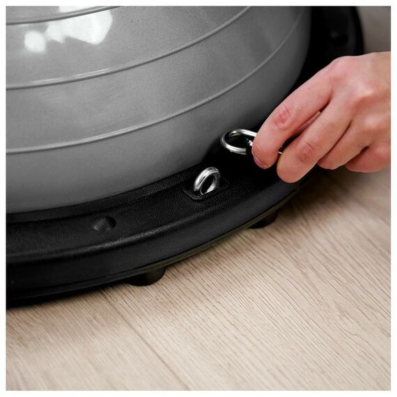 Фитнес оборудование: Полусфера BOSU гимнастическая  46 х 20 см с насосом, цвет серый фотографии