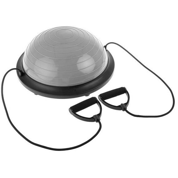 Фитнес оборудование: Полусфера BOSU гимнастическая  46 х 20 см с насосом, цвет серый фотографии