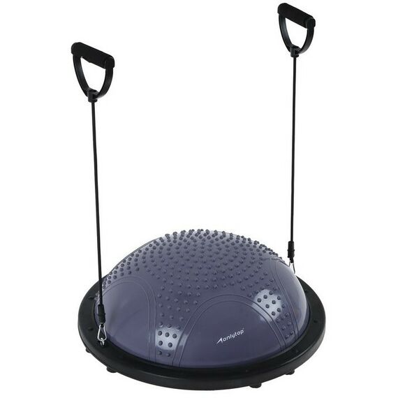 Фитнес оборудование: Полусфера BOSU гимнастическая массажная  58 х 25 см с насосом, цвет серый фотографии