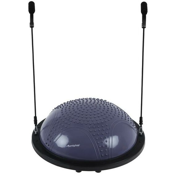 Фитнес оборудование: Полусфера BOSU гимнастическая массажная  58 х 25 см с насосом, цвет серый фотографии