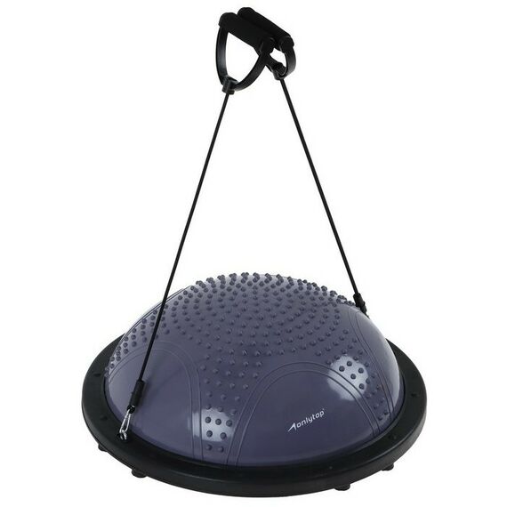 Фитнес оборудование: Полусфера BOSU гимнастическая массажная  58 х 25 см с насосом, цвет серый фотографии