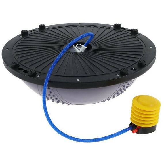 Фитнес оборудование: Полусфера BOSU гимнастическая массажная  58 х 25 см с насосом, цвет серый фотографии