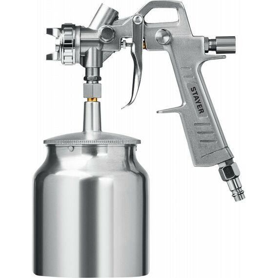 Принадлежности для пневмоинструмента: Универсальный набор пневмоинструмента STAYER ORION-5S 5 предметов, с нижним бачком [06487-H5_z01] фотографии