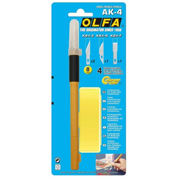 Ручной инструмент: Перовой нож OLFA OL-AK-4 с профильными лезвиями 6 мм, 4 шт фотографии