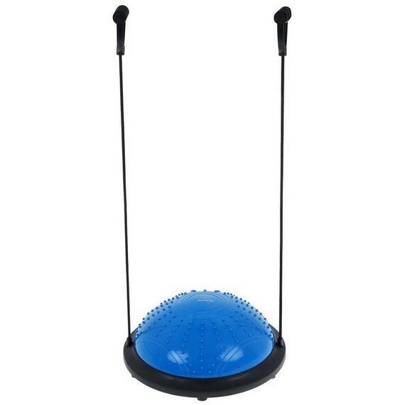 Фитнес оборудование: Полусфера BOSU гимнастическая ONLYTOP 46х20 см массажная, с насосом, цвет синий фотографии