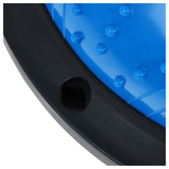 Фитнес оборудование: Полусфера BOSU гимнастическая ONLYTOP 46х20 см массажная, с насосом, цвет синий фотографии