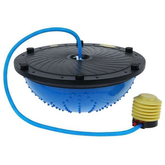 Фитнес оборудование: Полусфера BOSU гимнастическая ONLYTOP 46х20 см массажная, с насосом, цвет синий фотографии