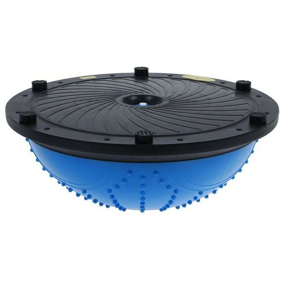 Фитнес оборудование: Полусфера BOSU гимнастическая ONLYTOP 46х20 см массажная, с насосом, цвет синий фотографии