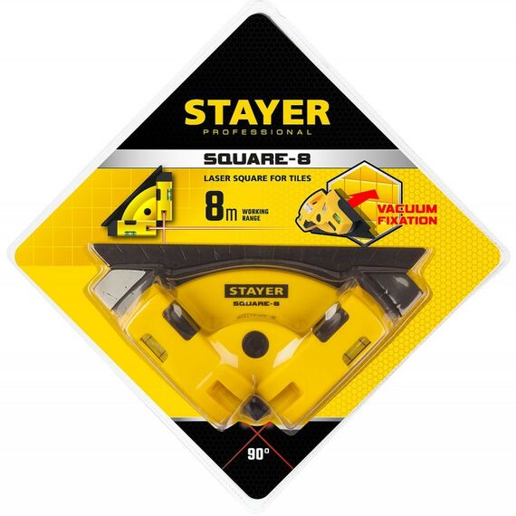 Угломеры, уклономеры: Лазерный угольник для кафеля STAYER Professional 8 м [34928] фотографии