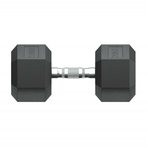 Гантели: Гантель гексагональная UNIXFIT 20 кг обрезиненная, пара фотографии