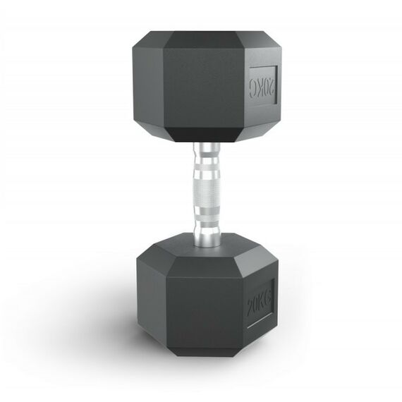 Гантели: Гантель гексагональная UNIXFIT 20 кг обрезиненная, пара фотографии