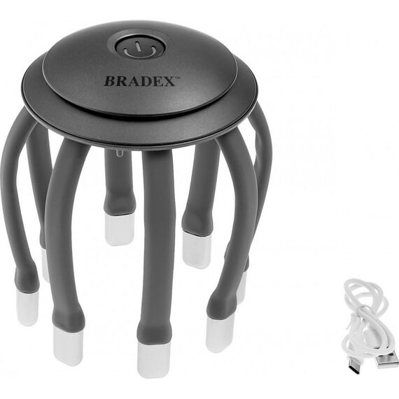 Массажеры: Массажёр для головы вибрационный Bradex БРУКЛИН серый [KZ 1431] фотографии