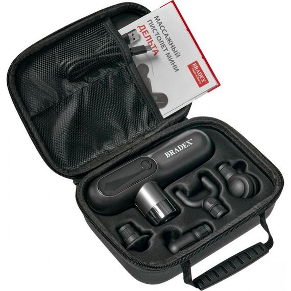 Массажеры: Массажный пистолет мини Bradex ДЕЛЬТА 4 насадки [KZ 1425] фотографии