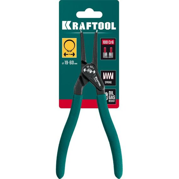 Демонтажный инструмент: Съемник стопорных колец KRAFTOOL 180 мм прямые губки, внешний [22812-3] фотографии