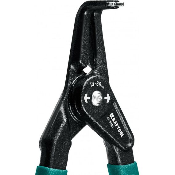 Демонтажный инструмент: Съемник стопорных колец KRAFTOOL 180 мм изогнутые губки, внешний [22812-4] фотографии