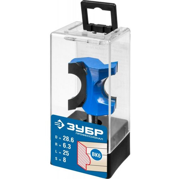 Принадлежности для фрезерных станков: Фреза полустержневая Зубр 28.6x25мм радиус 6.3мм [28723-28.6] фотографии