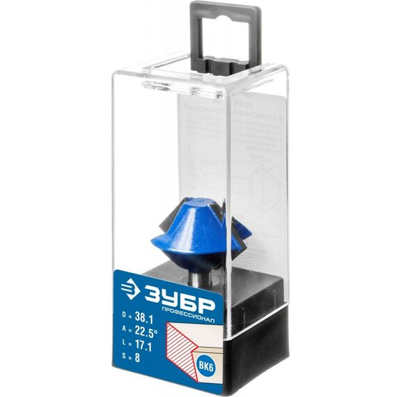 Принадлежности для фрезерных станков: Фреза кромочная конусная Зубр 38.1x22мм [28725-38.1-22] фотографии