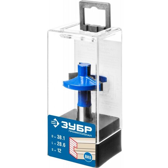 Принадлежности для фрезерных станков: Фреза пазо-шиповая наборная Зубр 38.1x28.6мм хвостовик 12мм [28731-38.1-1] фотографии
