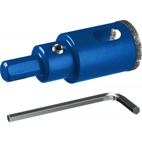 Буры, пики, коронки, сверла: Алмазная коронка Зубр Профессионал АГК d 45 мм центр. сверло, трехгр. хвост, Р60 [29850-45] фотографии