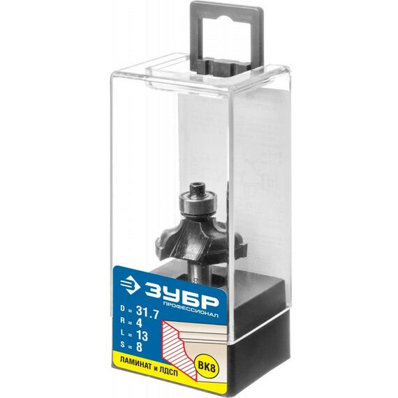 Принадлежности для фрезерных станков: Фреза кромочная калевочная Зубр №3 31.7x13мм радиус 4мм [28786-31.7] фотографии