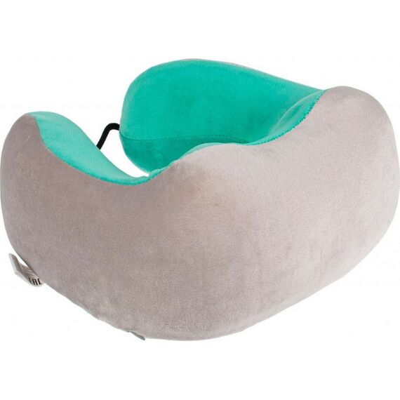 Массажеры: Дорожная подушка-подголовник Bradex KZ 0558 для шеи с завязками, серо-зелёная фотографии