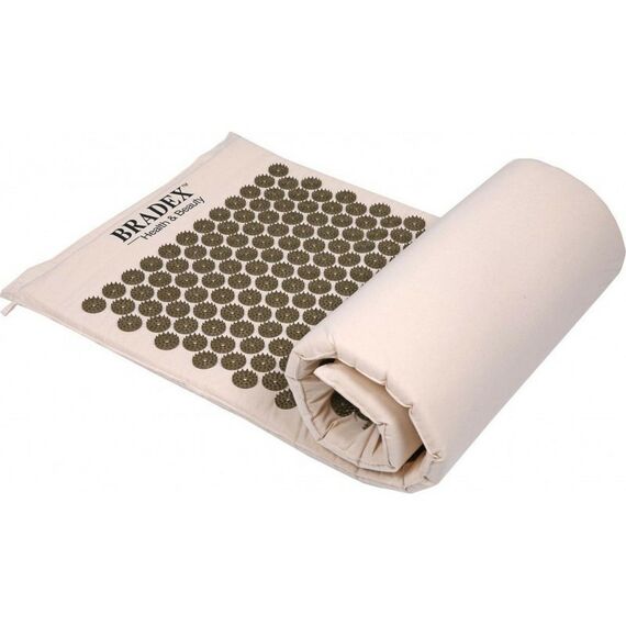 Массаж, спа, стоунтерапия: Коврик-сумка акупунктурный Bradex Нирвана бежевый, премиум-серия [KZ 0577] фотографии