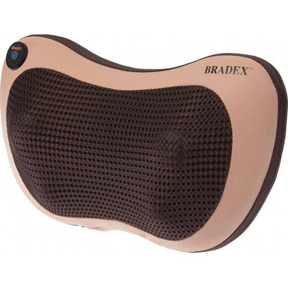 Массажеры: Массажная подушка с подогревом и разминающим массажем Bradex Шиацу бежевая [KZ 0573] фотографии